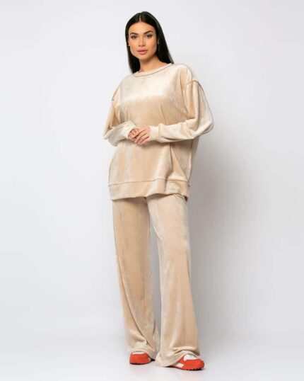Σετ Παντελόνι Με Μπλούζα Βελουτέ