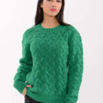 Πλέκτη Μπλούζα Με Σχέδιο Πλεξούδα