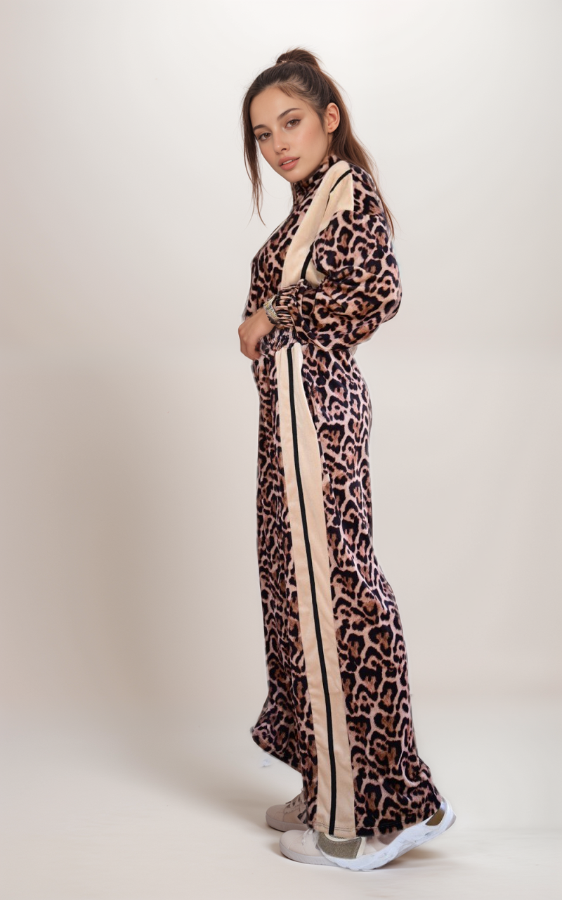 20242_X-Design (1) Σετ Φόρμα Βελουτέ Animal Print Leopar - Image 6