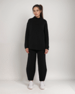 Σετ Φούτερ Χνούδι Μακρυμάνικη Μπλούζα Oversized Με Κλειστή Λαιμόκοψη - Παντελόνι Carrot Fit - Image 7
