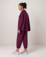 Σετ Φούτερ Χνούδι Μακρυμάνικη Μπλούζα Oversized Με Κλειστή Λαιμόκοψη - Παντελόνι Carrot Fit - Image 9