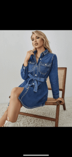 Τζιν Φόρεμα/Πουκάμισο/Jacket 3 Σε 1 Με Τρουκς - Image 2