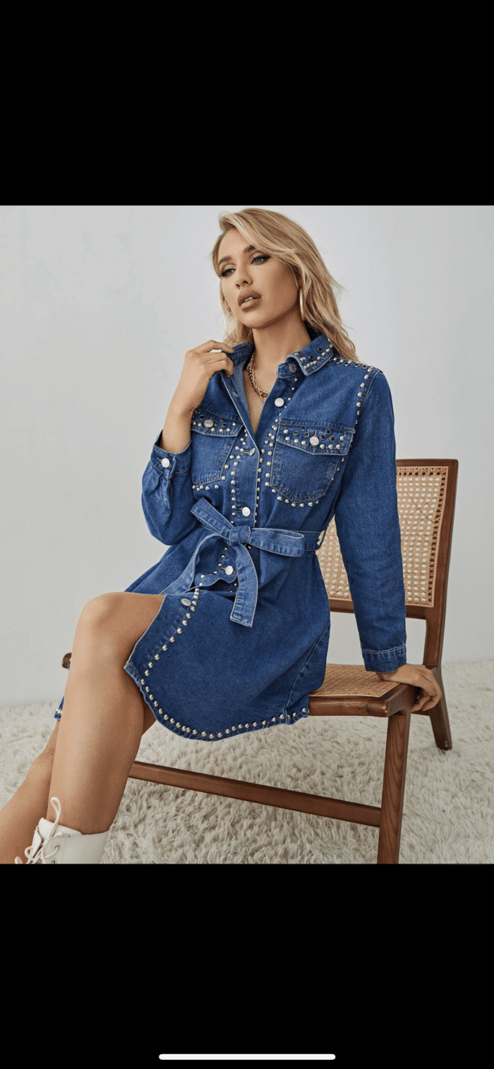 Τζιν Φόρεμα/Πουκάμισο/Jacket 3 Σε 1 Με Τρουκς - Image 2