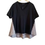 Μπλούζα Με Συνδυασμό 2 Υφασμάτων