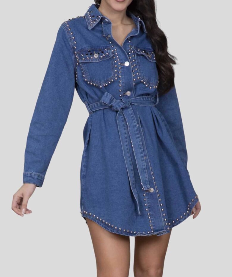Τζιν Φόρεμα/Πουκάμισο/Jacket 3 Σε 1 Με Τρουκς - Image 3
