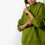 Μπλούζα Φούτερ Χνούδι Μακρυμάνικη Oversized Με Ριπ Λεπτομέρειες