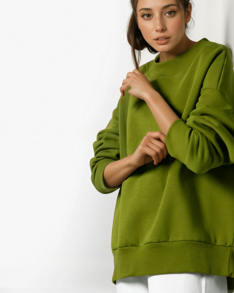 Μπλούζα Φούτερ Χνούδι Μακρυμάνικη Oversized Με Ριπ Λεπτομέρειες - Image 1