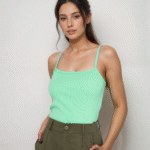 Μπλούζα Top Ριπ Με Λεπτή Τιράντα