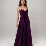 Φόρεμα Maxi Με Χιαστή Τιράντα Και Δέσιμο Στο Στήθος