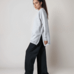 Μπλούζα Φούτερ Χνούδι Με Άνοιγμα Στο Πλάι