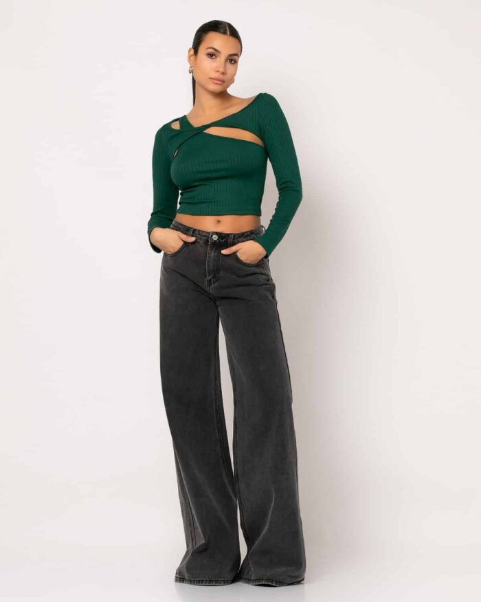 Μπλούζα 2 Pieces Top Και Μπολερό Σε Διάταξη Ριπ - Image 3