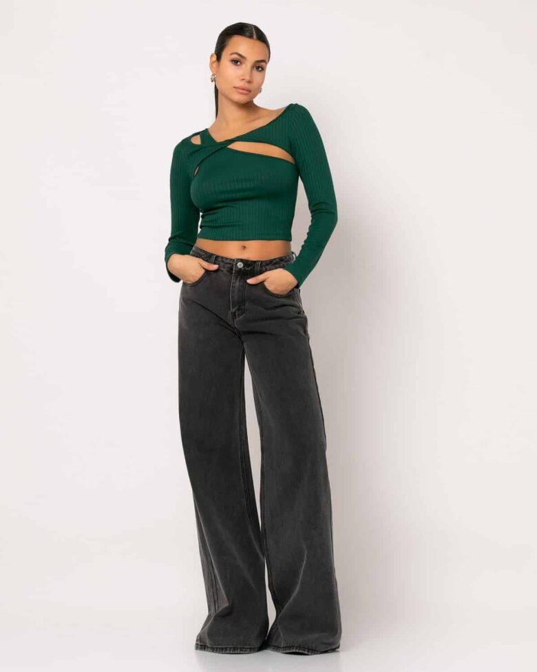 Μπλούζα 2 Pieces Top Και Μπολερό Σε Διάταξη Ριπ - Image 3