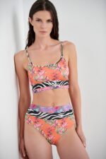 Orange Tropics Ψηλόμεσο Σλιπ Μπικίνι - Image 3