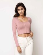 Crop Top Με Κουμπιά - Image 3