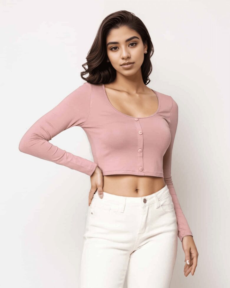 Crop Top Με Κουμπιά - Image 1