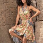 Φόρεμα Κρουαζέ Boho Πολύχρωμο