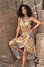 Φόρεμα Κρουαζέ Boho Πολύχρωμο
