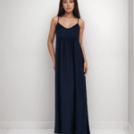 Φόρεμα Maxi Με Λεπτή Τιράντα Και Δέσιμο Στην Πλάτη