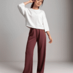 Φόρμα Φούτερ Αχνούδιαστο Ψηλόμεση Φαρδιά Γραμμή