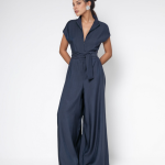 Φόρμα Ολόσωμη Ζαπονέ Με Κλειστή Λαιμόκοψη, Φερμουάρ Και Ζώνη