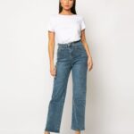 Jean Straight High-Waisted Denim