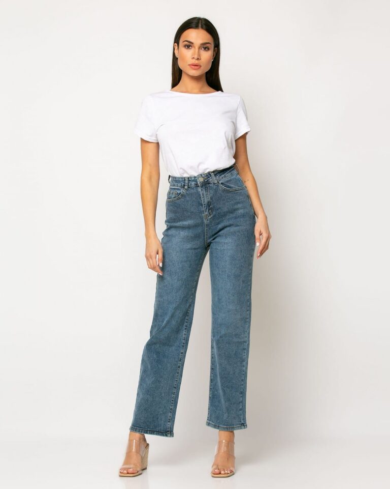 Jean Straight High-Waisted Denim - Image 1