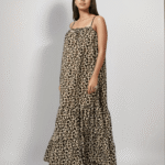 Μaxi Εμπριμέ Φόρεμα Με Βολάν