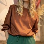 Μπλούζα Απο Ποπλίνα Με Λάστιχο