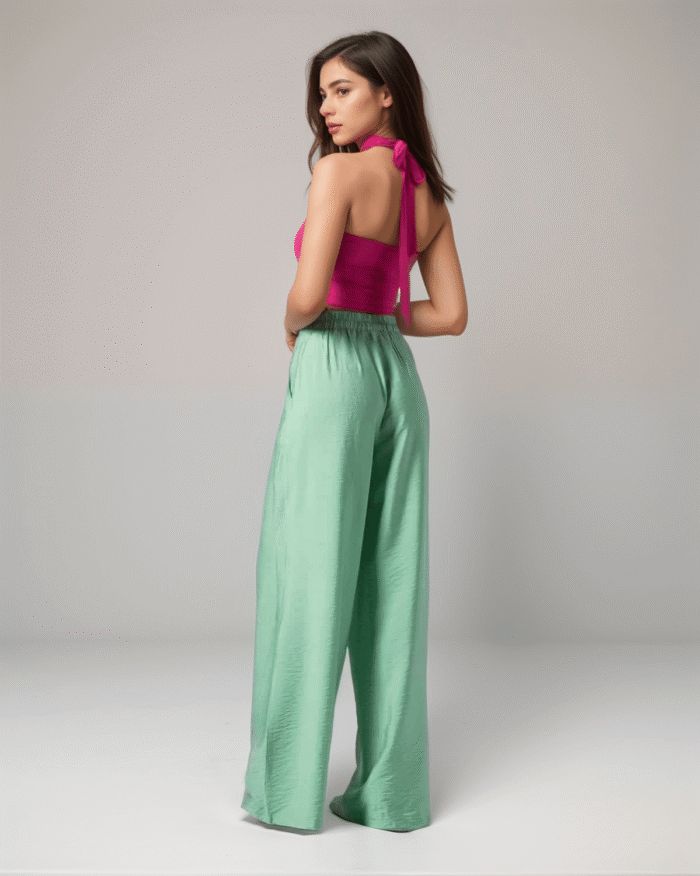 Μπλούζα Crop Top Με Δέσιμο Στο Λαιμό - Image 4