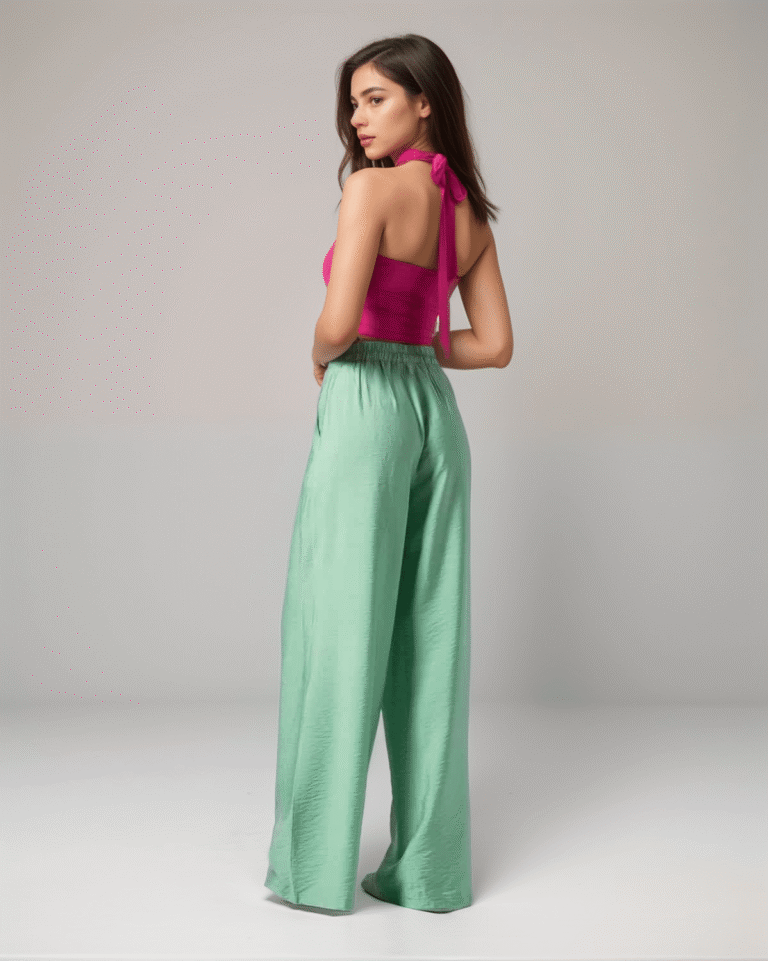 Μπλούζα Crop Top Με Δέσιμο Στο Λαιμό - Image 4