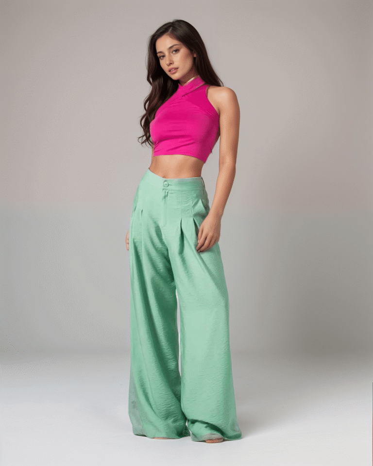 Μπλούζα Crop Top Με Δέσιμο Στο Λαιμό - Image 3