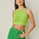 Μπλούζα Cropped Aμάνικη