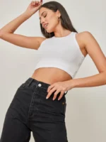 Μπλούζα Cropped Aμάνικη - Image 2