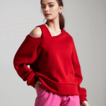 Μπλούζα Φούτερ Μακρυμάνικο Με Έξω Τον Ώμο