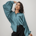 Oversized Σατέν Πουκάμισο