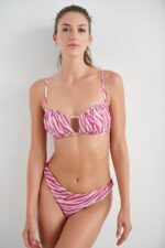 Lurex Zebra Σουτιέν Ενισχυμένο Μπικίνι Τοπ