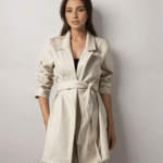 Σακάκι Δερματίνη Με Ζώνη Στην Μέση