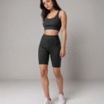 Σετ Ριπ Crop Top Αμάνικο - Κολάν Ποδηλατικό Ψηλόμεσο