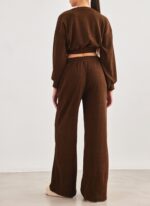 Σετ Crop Μπλούζα Με Wide Leg Παντελόνι - Image 2