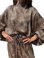 Σετ Τοπ Και Παντελόνα Σε Animal Print - Image 4