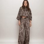 Σετ Τοπ Και Παντελόνα Σε Animal Print