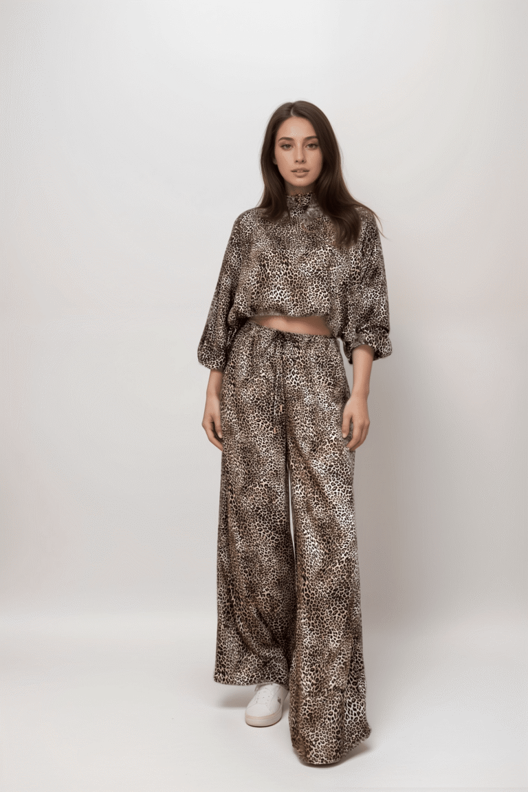 Σετ Τοπ Και Παντελόνα Σε Animal Print - Image 3