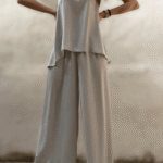 Τόπ Αμάνικο Και Παντελόνα Με Λάστιχο Satin Touch