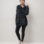 Ζακέτα Φούτερ Χνούδι Oversized Με Γιακά