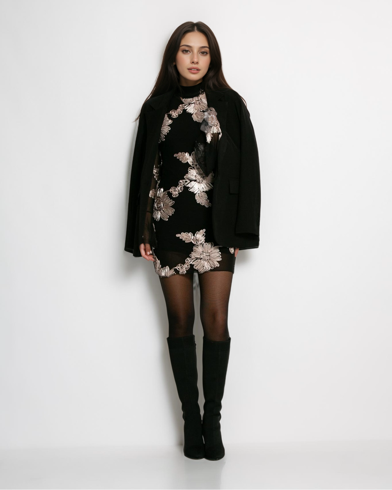 5DB_2988-1280x1600w_X-Design Φόρεμα Με Ανάγλυφα Λουλούδια - Image 12