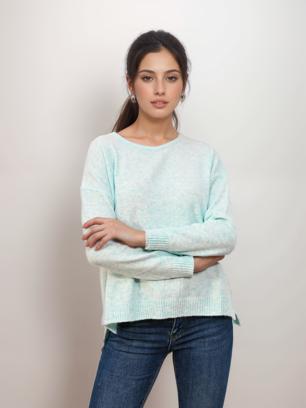 8228-4_X-Design Γυναικεία πλεκτή μπλούζα - Image 3