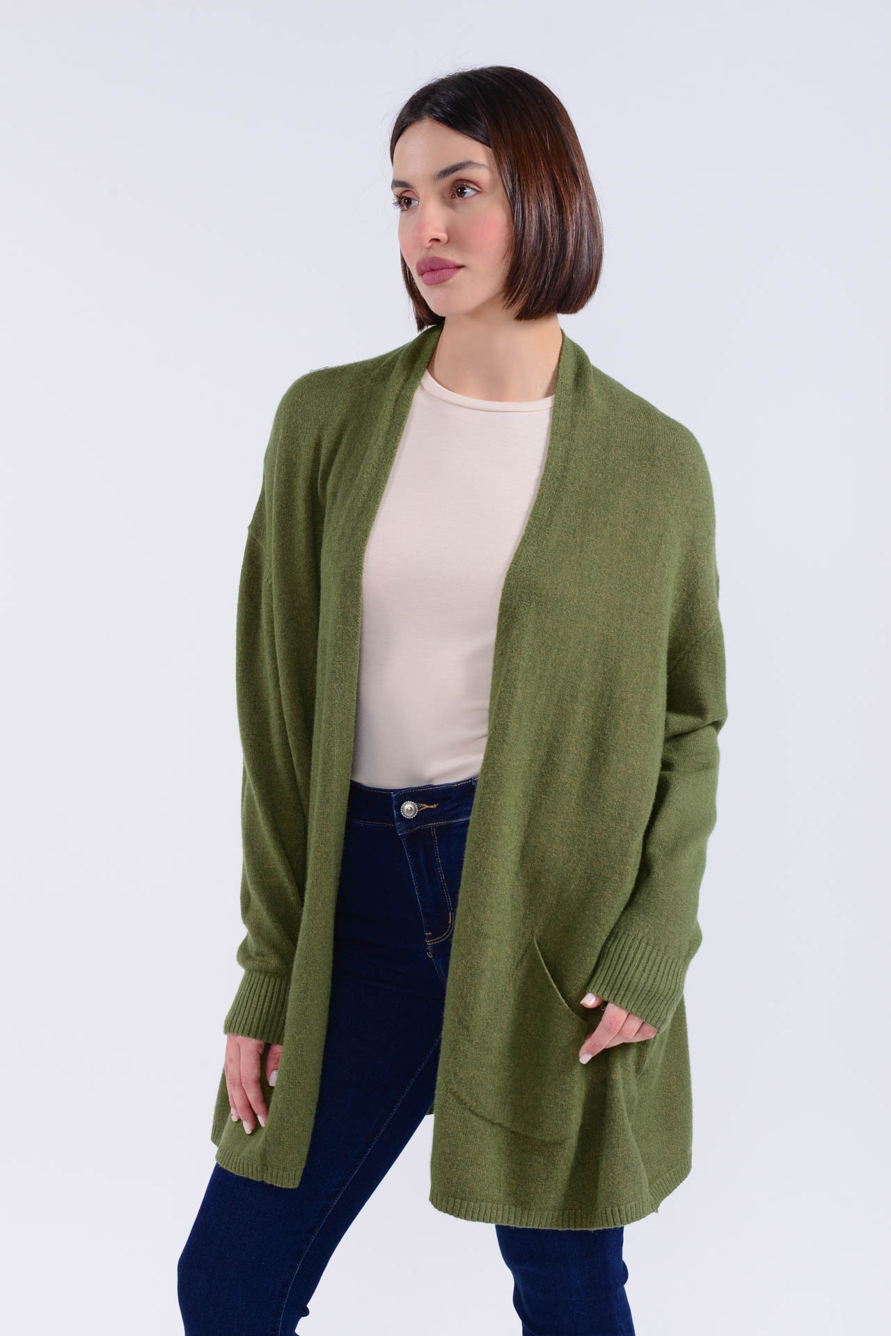 D-214 Πλεκτή Ζακέτα Μακριά - Image 1