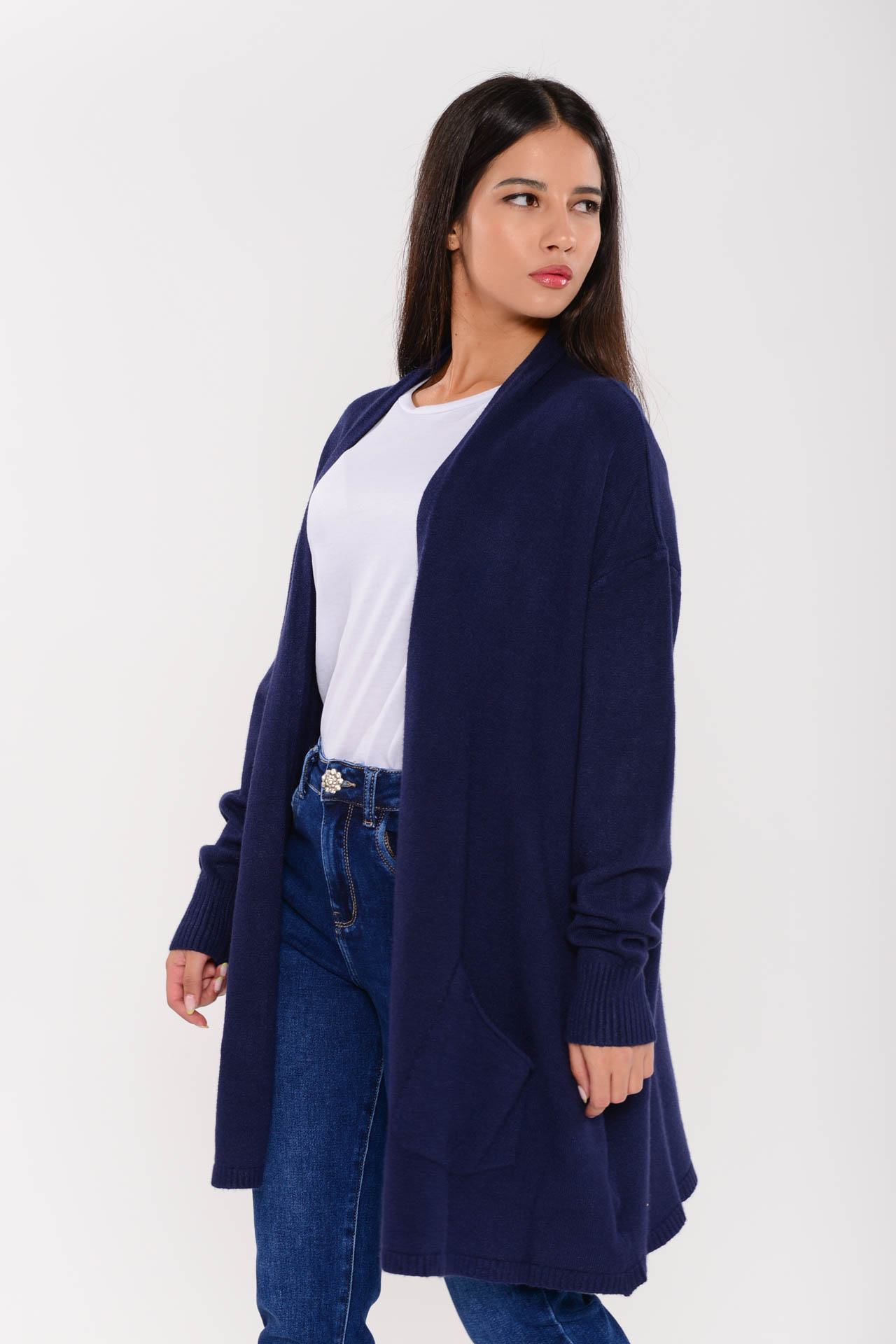 DOR.-119 Πλεκτή Ζακέτα Μακριά - Image 3