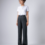 Ψηλόμεσο Παντελόνι Με Πιέτες Σε Ίσια Γραμμή