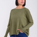 Πλεκτό Ασύμμετρο Με Πέρλες